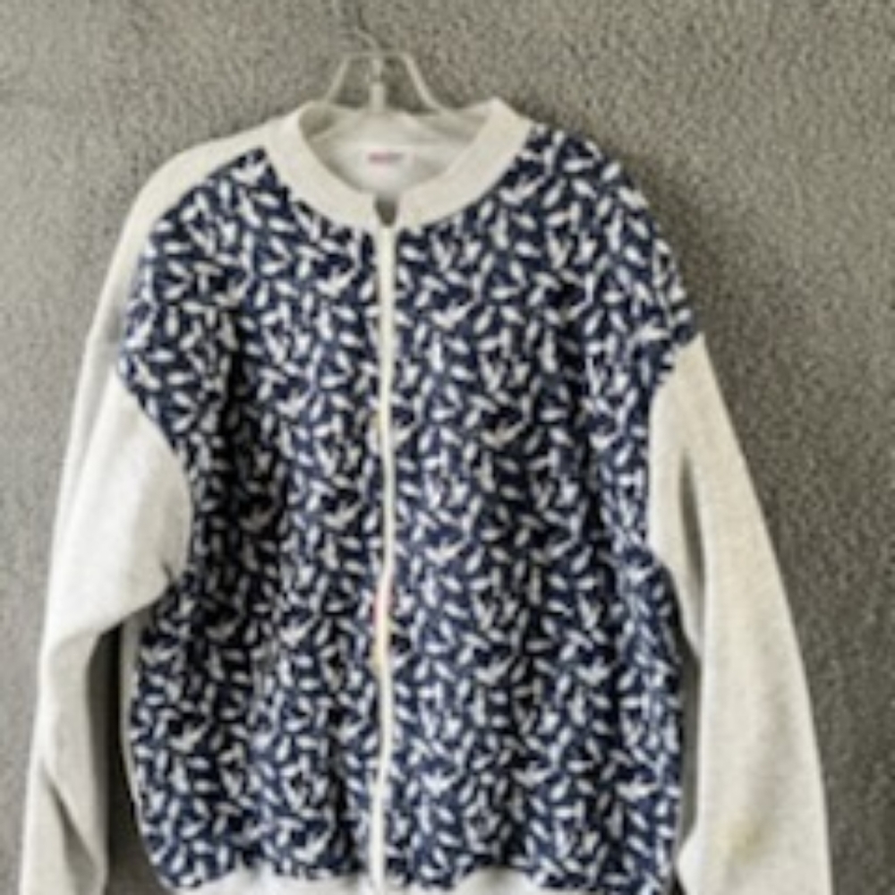 Vintage Hanes Activewear Womens XL Bowling Pin Zip Up Sweater